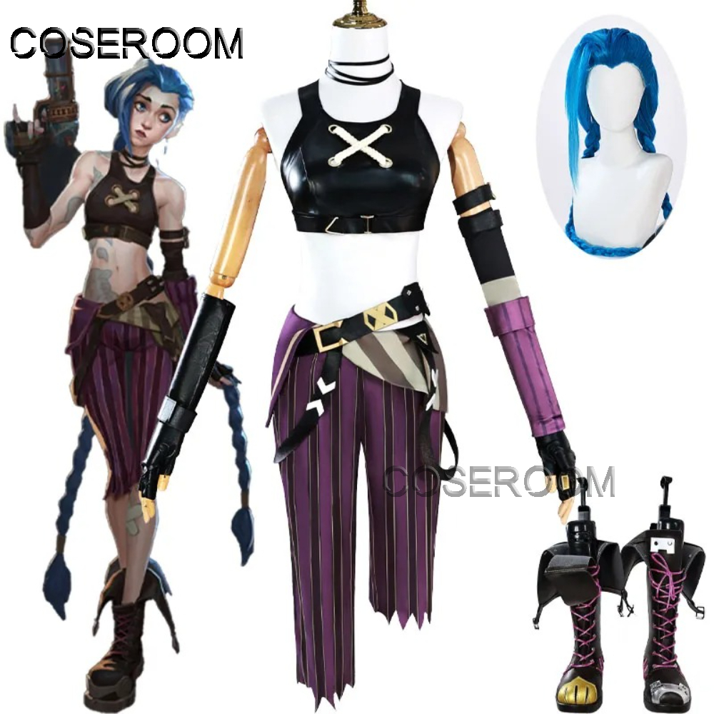 Anime Cosplay Outfit Girl - Game Newly Jinx Cosplay Costume LOL