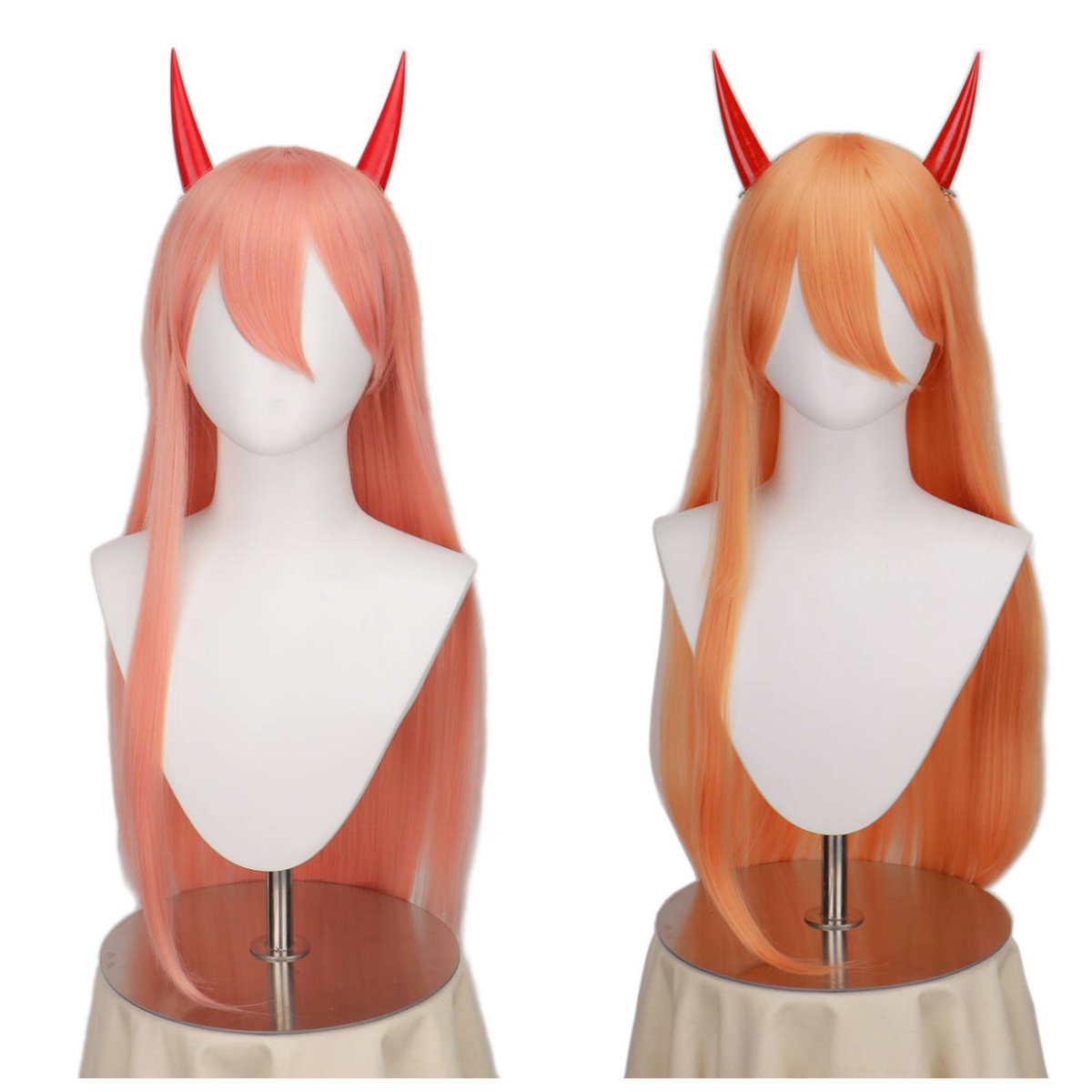 Long Orange Pink Heat Resistan - Anime Cosplay Makima recensie en prijs