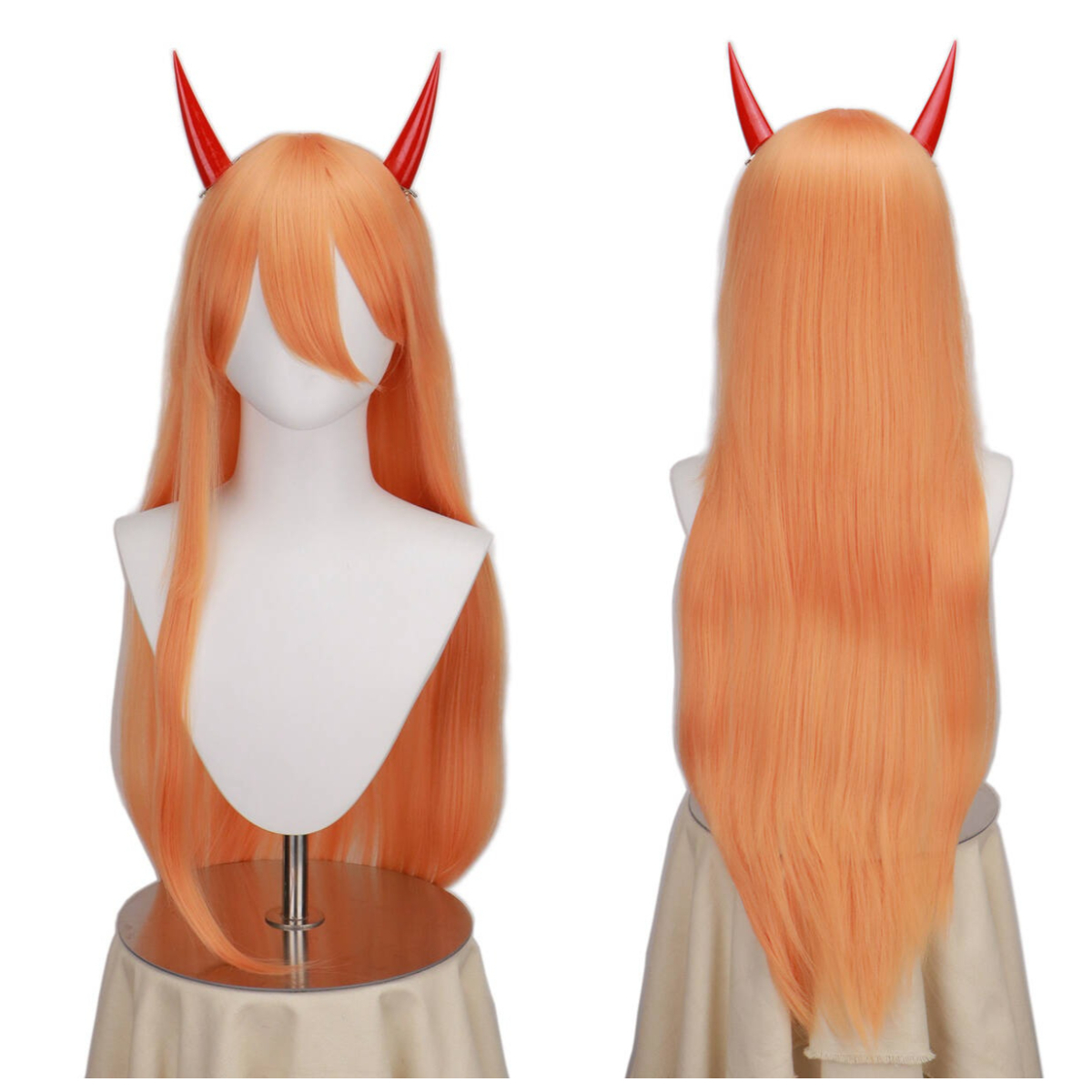 Long Orange Pink Heat Resistan - Anime Cosplay Makima recensie en prijs