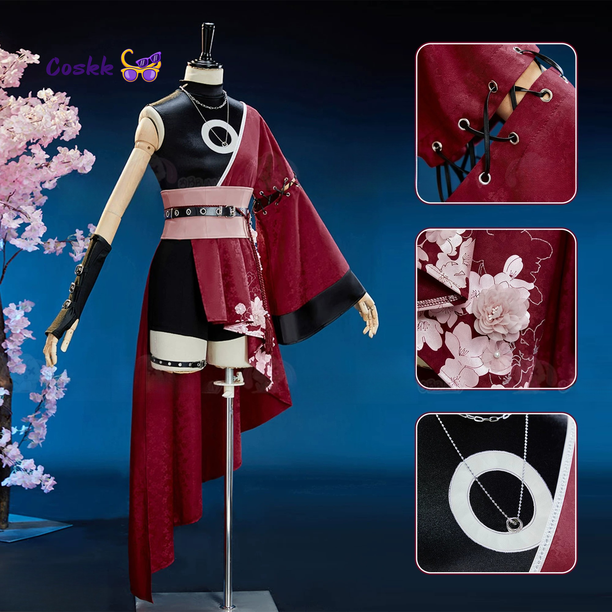 Newly Haruno Cos Sakura Cospla - Anime Cosplay Maid recensie en prijs