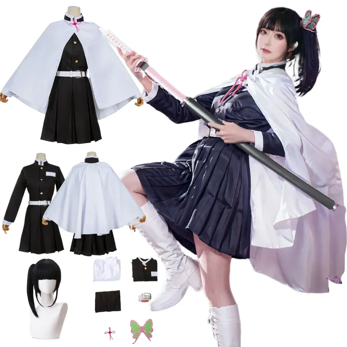 Tsuyuri Kanao Cosplay Kostuum  - Demon Slayer Haori recensie en prijs