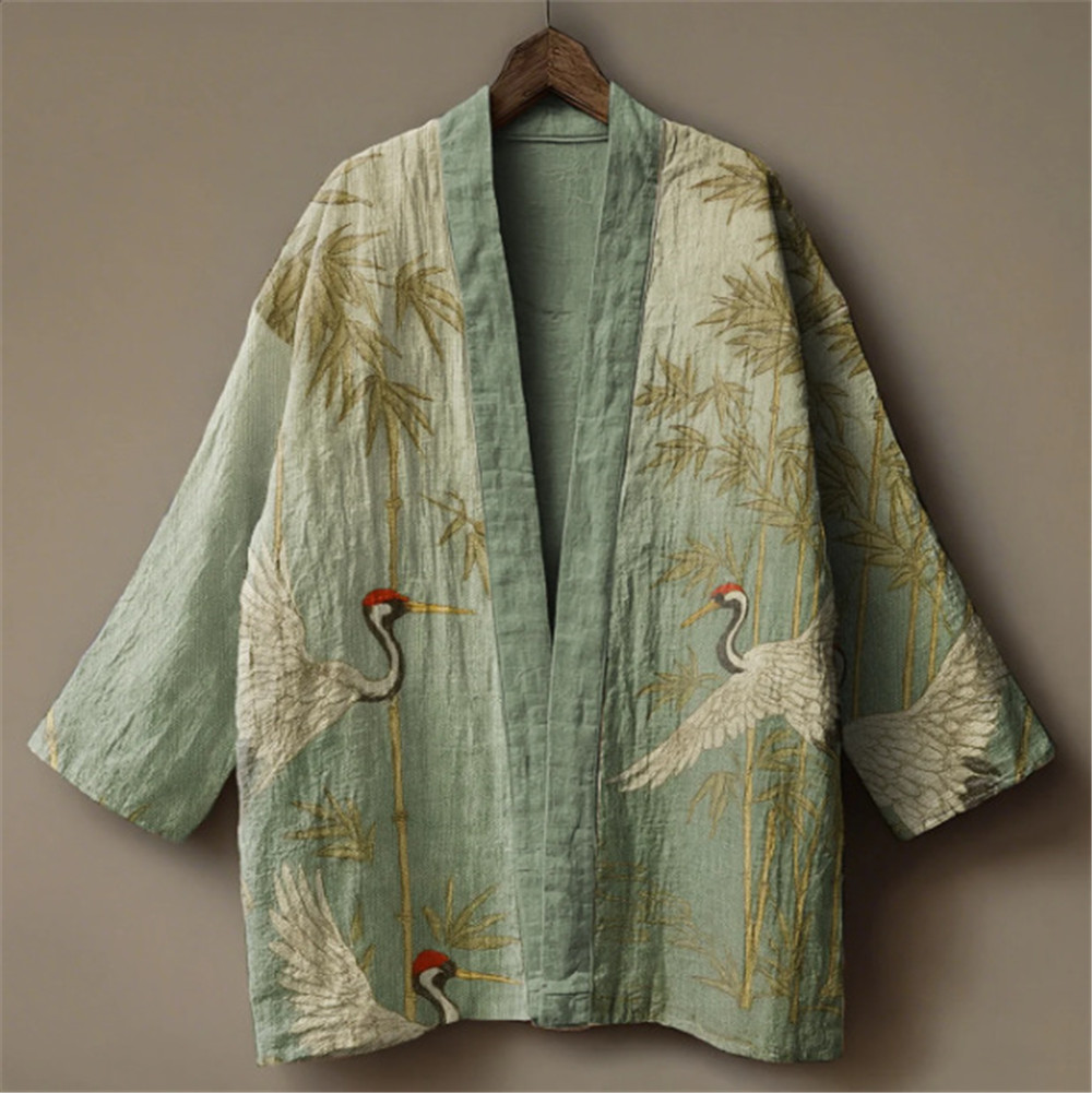 Japanese Crane Print Kimono fo - Demon Slayer Haori recensie en prijs